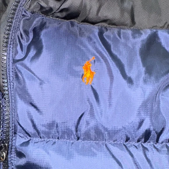 MAKE OFFER RL/250 Polo by Ralph Lauren Men's Black and Navy Puffer Jacket Medium - Picture 5 of 13